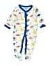 Bon Bebe Print White Blue Long Sleeve Onesie Size 0-3 mo - photo 1