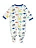 Bon Bebe Print White Blue Long Sleeve Onesie Size 0-3 mo - photo 2
