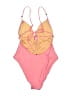 J.Crew Color Block Pink One Piece Swimsuit Size 10 - photo 2