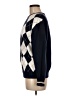 Talbots 100% Cotton Argyle Blue Pullover Sweater Size M - photo 5