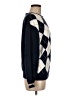 Talbots 100% Cotton Argyle Blue Pullover Sweater Size M - photo 4