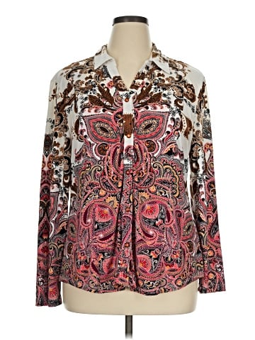 JM Collection Long Sleeve Blouse (view 1)