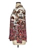 JM Collection Paisley Burgundy Long Sleeve Blouse Size XL - photo 5