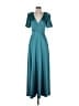 Theia 100% Polyester Teal Cocktail Dress Size 4 - photo 1