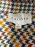 CALISTA 100% Polyester Plaid Brown Jacket Size S - photo 6