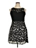 Eric + Lani 100% Polyester Graphic Black Cocktail Dress Size XL - photo 1