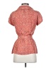 Classiques Entier 100% Silk Orange Short Sleeve Silk Top Size XS - photo 2