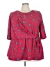 Lane Bryant Outlet 100% Polyester Red 3/4 Sleeve Blouse Size 22 - photo 1