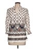 Willi Smith 100% Cotton Ivory 3/4 Sleeve Blouse Size L - photo 1