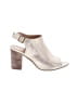 Seychelles 100% Leather Metallic Silver Sandals Size 7 1/2 - photo 1