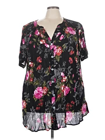 Roaman's Short Sleeve Blouse (view 1)