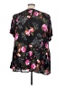 Roaman's 100% Rayon Floral Black Short Sleeve Blouse Size 26w - photo 2