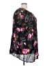 Roaman's 100% Rayon Floral Black Short Sleeve Blouse Size 26w - photo 4