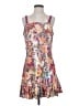 Aqua 100% Polyester Print Purple Cocktail Dress Size S - photo 1