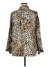 Dalia Collection 100% Rayon Animal Print Gold Long Sleeve Blouse Size XL - photo 2