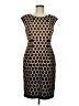 Connected Apparel Polka Dots Gold Cocktail Dress Size 8 (petite) - photo 1