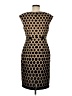 Connected Apparel Polka Dots Gold Cocktail Dress Size 8 (petite) - photo 2