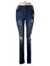 Fashion Nova Stripes Blue Jeans Size 7 - photo 1