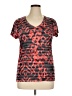 Chaus Animal Print Red Active T-Shirt Size XL - photo 1