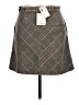 Samsoe Samsoe Argyle Plaid Gray Wool Skirt Size L - photo 2