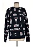 Nautica Print Black Pullover Sweater Size M - photo 1