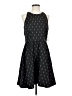 Maison Jules 100% Polyester Argyle Black Casual Dress Size 4 - photo 1