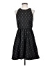 Maison Jules 100% Polyester Argyle Black Casual Dress Size 4 - photo 1