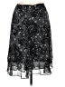 212 Collection 100% Polyester Paisley Black Formal Skirt Size 6 - photo 1