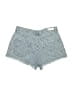 Blank NYC Stripes Blue Denim Shorts Size 27 waist - photo 2
