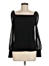 Tahari Solid Black Long Sleeve Blouse Size M - photo 1