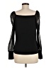 Tahari Solid Black Long Sleeve Blouse Size M - photo 2