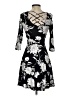 By & By Floral Black Casual Dress Size XS - photo 2