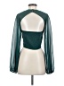 Express Teal Long Sleeve Blouse Size S - photo 2