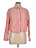 Old Navy 100% Cotton Stripes Red Long Sleeve Button-Down Shirt Size L - photo 1