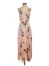 Vince Camuto 100% Polyester Floral Tan Casual Dress Size 2 - photo 1