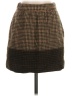 J.Crew 100% Lambswool Houndstooth Brown Wool Skirt Size 0 - photo 1