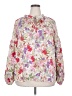 GeeGee 100% Polyester Floral Pink Long Sleeve Blouse Size 2X - photo 1
