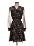 CeCe 100% Polyester Floral Black Casual Dress Size 0 - photo 1