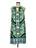 Wisp Print Green Casual Dress Size 6 - photo 1