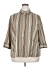 Croft & Barrow Stripes Tan 3/4 Sleeve Blouse Size 2X - photo 1