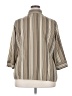 Croft & Barrow Stripes Tan 3/4 Sleeve Blouse Size 2X - photo 2