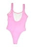 Unbranded Solid Pink One Piece Swimsuit Size S - photo 2