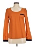Mine 100% Polyester Color Block Orange Long Sleeve Top Size M - photo 1