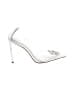Good American White Silver Heels Size 11 - photo 1