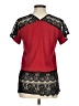 C. Luce Red Short Sleeve Blouse Size M - photo 2
