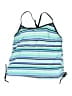 South Point Stripes Blue Swimsuit Top Size 16 - photo 1