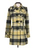Via 100% Polyester Plaid Yellow Coat Size S - photo 1