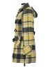 Via 100% Polyester Plaid Yellow Coat Size S - photo 5