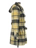 Via 100% Polyester Plaid Yellow Coat Size S - photo 4