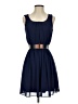 Iz Byer 100% Polyester Solid Blue Casual Dress Size XS - photo 1